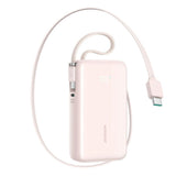 Joyroom JR-PR2 35W PowerBank with Retractable USB-C Cable & Built-in USB-C Cable - 10.000mAh - Pink