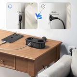 ORICO 20W 5-in-1 Power Strip with 2 x Schuko 2 x USB-A 1 x USB-C - Black