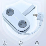 ORICO 20W 5-in-1 Power Strip with 2 x Schuko 2 x USB-A 1 x USB-C - Blue
