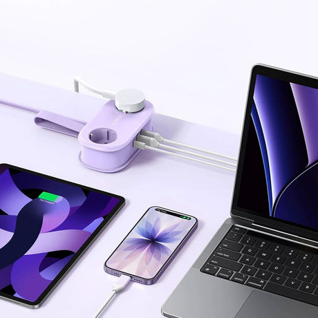 ORICO 20W 5-in-1 Power Strip with 2 x Schuko 2 x USB-A 1 x USB-C - Purple