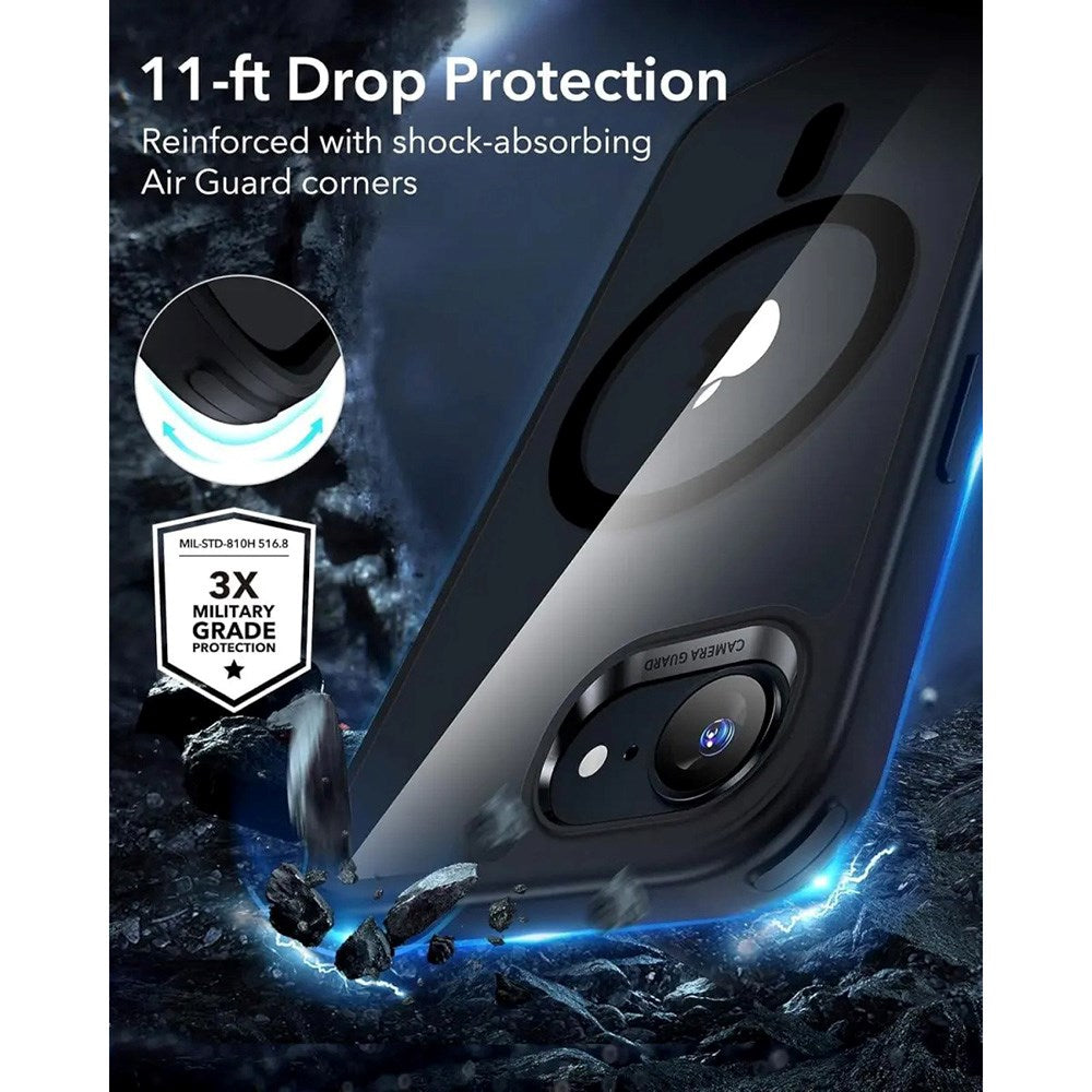ESR iPhone 16e Classic Hybrid Case - MagSafe Compatible - Transparent / Black