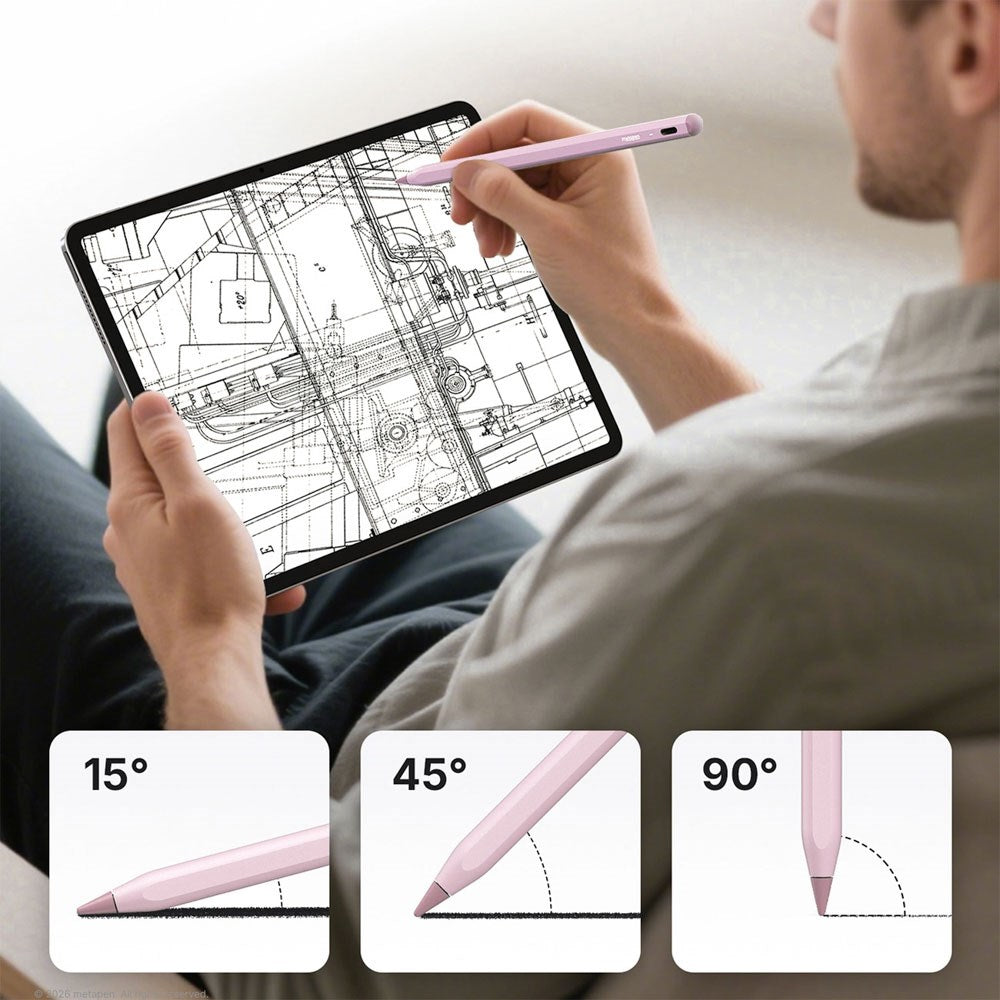 Metapen A8 Stylus Pen for iPad - USB-C - Pink