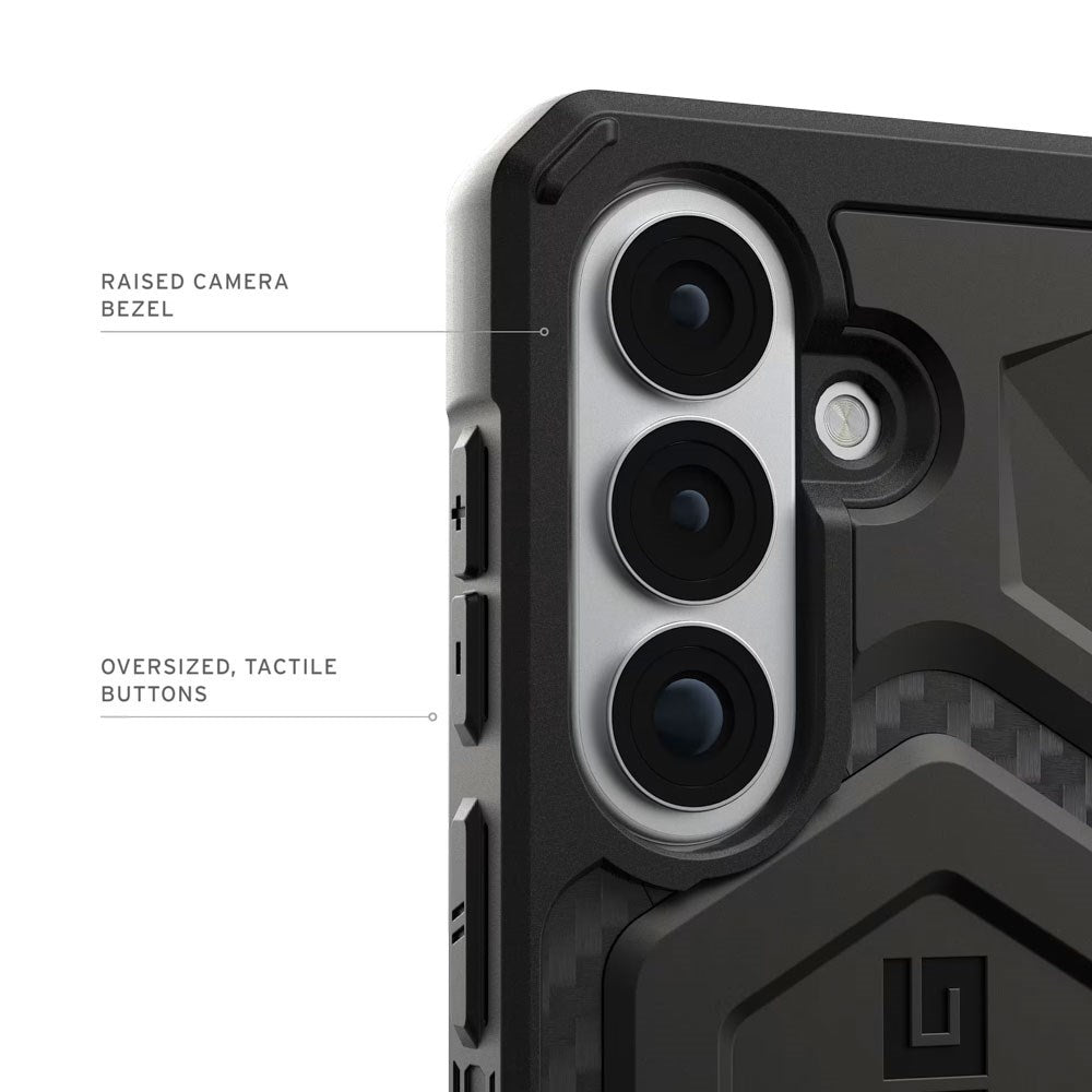 Samsung Galaxy S26 UAG Monarch Pro Carbon Hybrid Case – MagSafe Compatible – Black