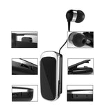 XO BE21 In-Ear Bluetooth Earphone with Retractable Line - Black