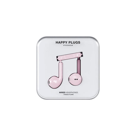 Happy Plugs Headphones with USB-C - In-Ear - Pink