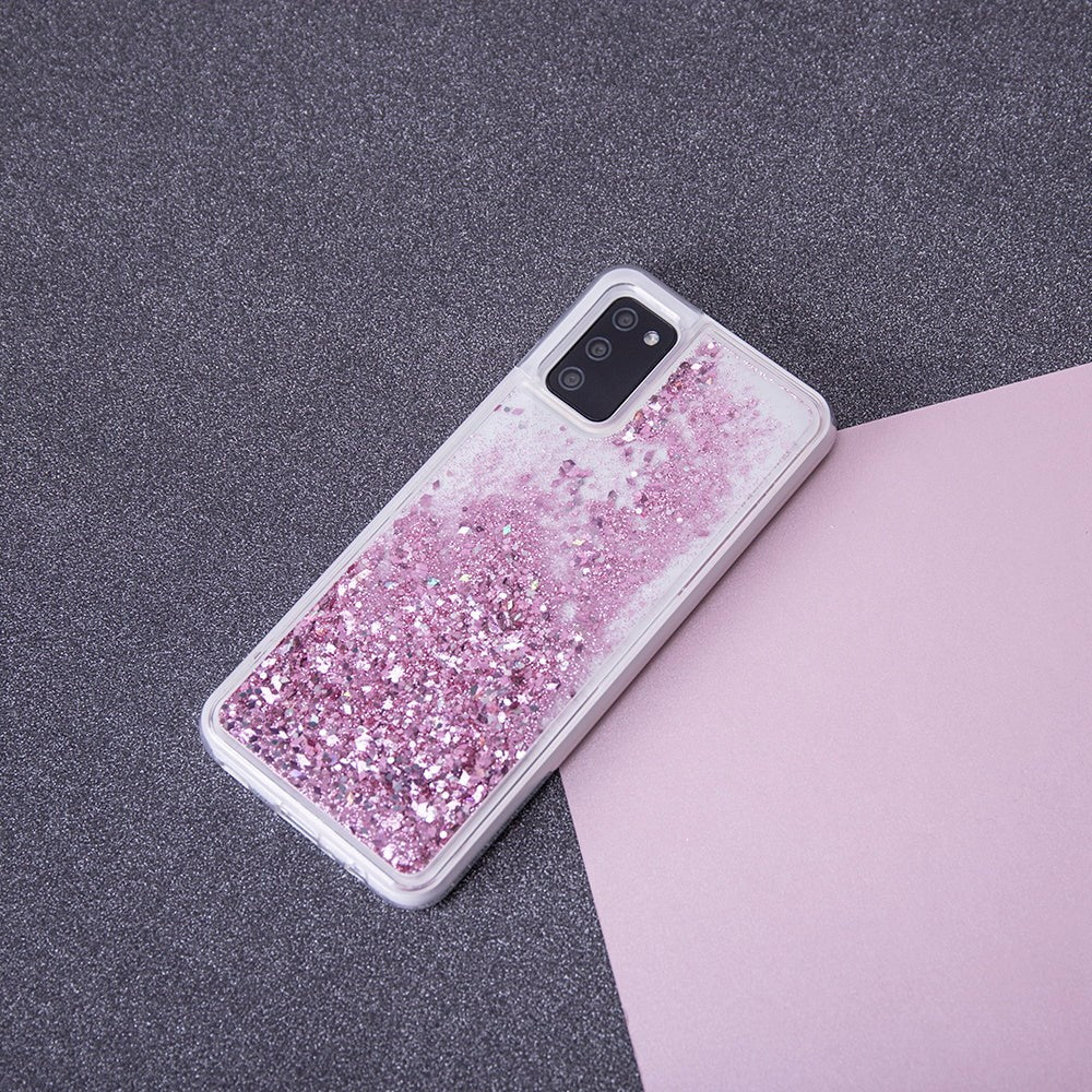 Samsung Galaxy S23 Transparent Glitter Case - Pink