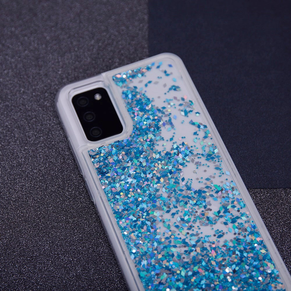 Samsung Galaxy A34 (5G) Transparent Glitter Case - Blue