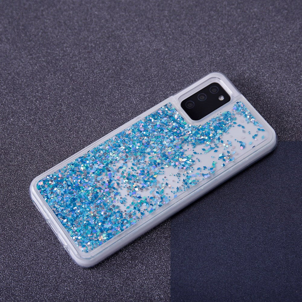 Samsung Galaxy S23 Ultra Transparent Glitter Case - Blue