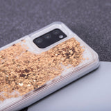 Samsung Galaxy S23 Ultra Transparent Glitter Case - Gold