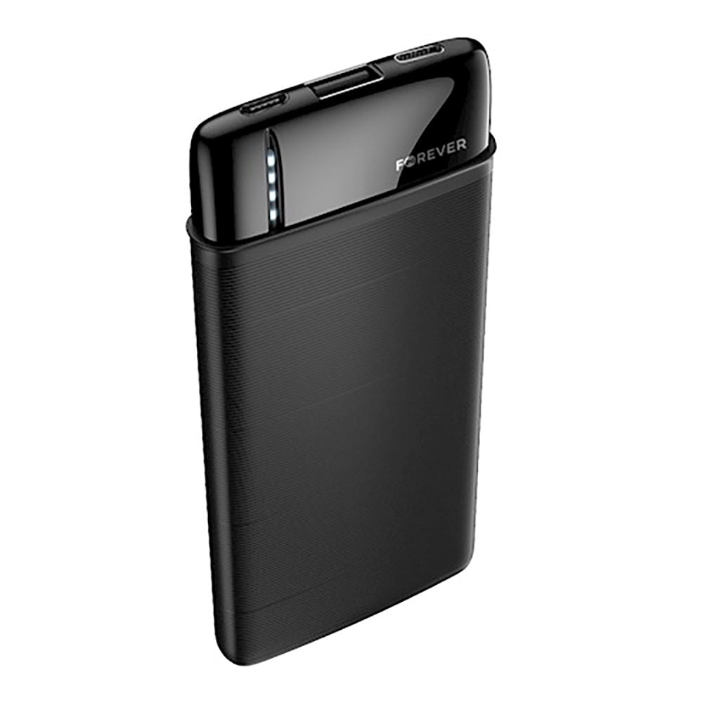 Forever Travel Battery PowerBank 5.000 mAh w. USB-A - Black