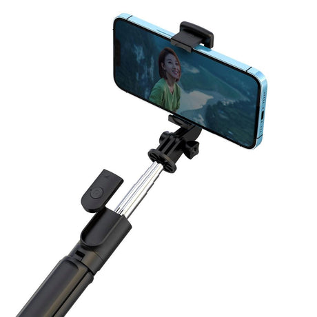 XO SS09 Selfie Stick w. Wireless Button Shutter & Tripod - Black