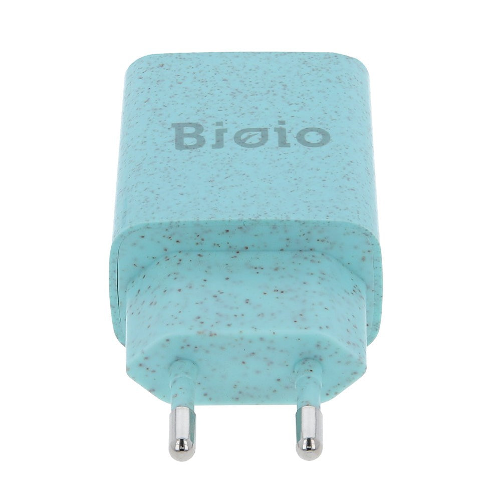 Bioio 12W Wall charger with USB-A - Bioplastic - Blue