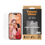 iPhone 15 PanzerGlass Classic Fit Screen Protector - Platinum Strength - Transparent