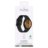 Samsung Galaxy Watch 4/4 Classic Puro Classic Watch Strap - Genuine Leather - Black