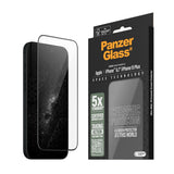 iPhone 16 Plus  PanzerGlass Ultra Wide Fit Ceramic Screen Protector w. EasyAligner - Black Edge