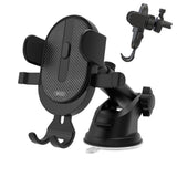XO C60 Mobile Phone Holder for Car - Dashboard & Air Vent - Black