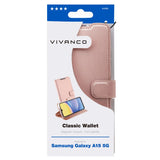 Samsung Galaxy A15 (5G) / A15 Vivanco Classic Wallet Case - Rose Gold