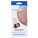 Samsung Galaxy S24 Vivanco Classic Wallet Case - Rose Gold