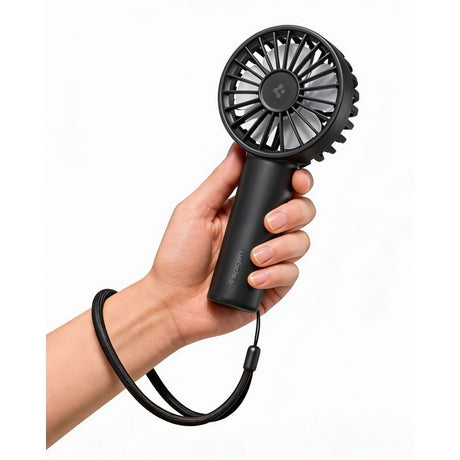 Spigen A905 Mini Portable Handheld Fan with Strap - Black