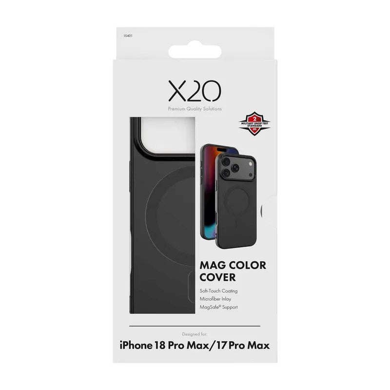 iPhone 18 Pro Max / 17 Pro Max X2O Mag Color Case - MagSafe Compatible - Black