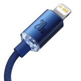 Baseus Crystal Shine Cable USB-C to Lightning PD 20W - 2m - Blue