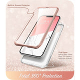 iPhone 14 Plus i-Blason Cosmo Marble Case w. Screen Protector - Pink