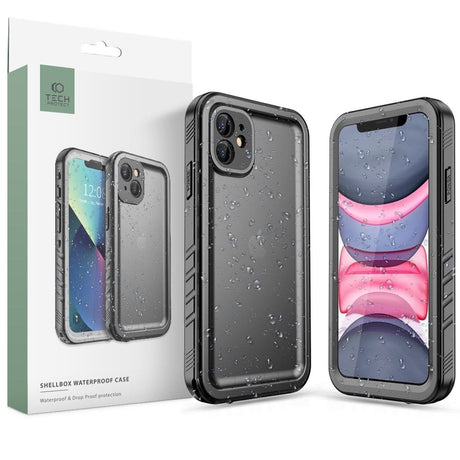 iPhone 11 Tech Protect Waterproof Case - Transparent / Black