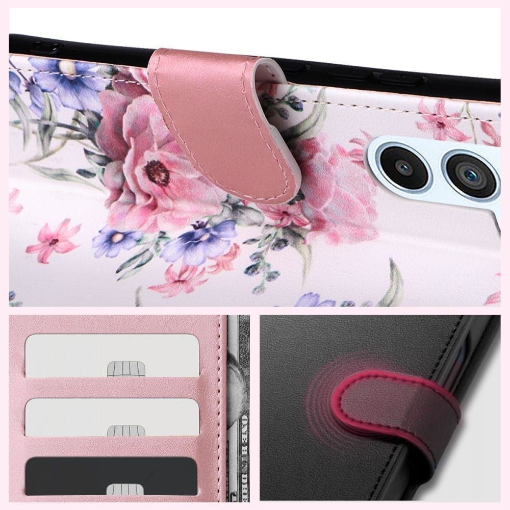 Xiaomi Poco C65 / Redmi 13C Tech-Protect Wallet Case - Blossom Flower