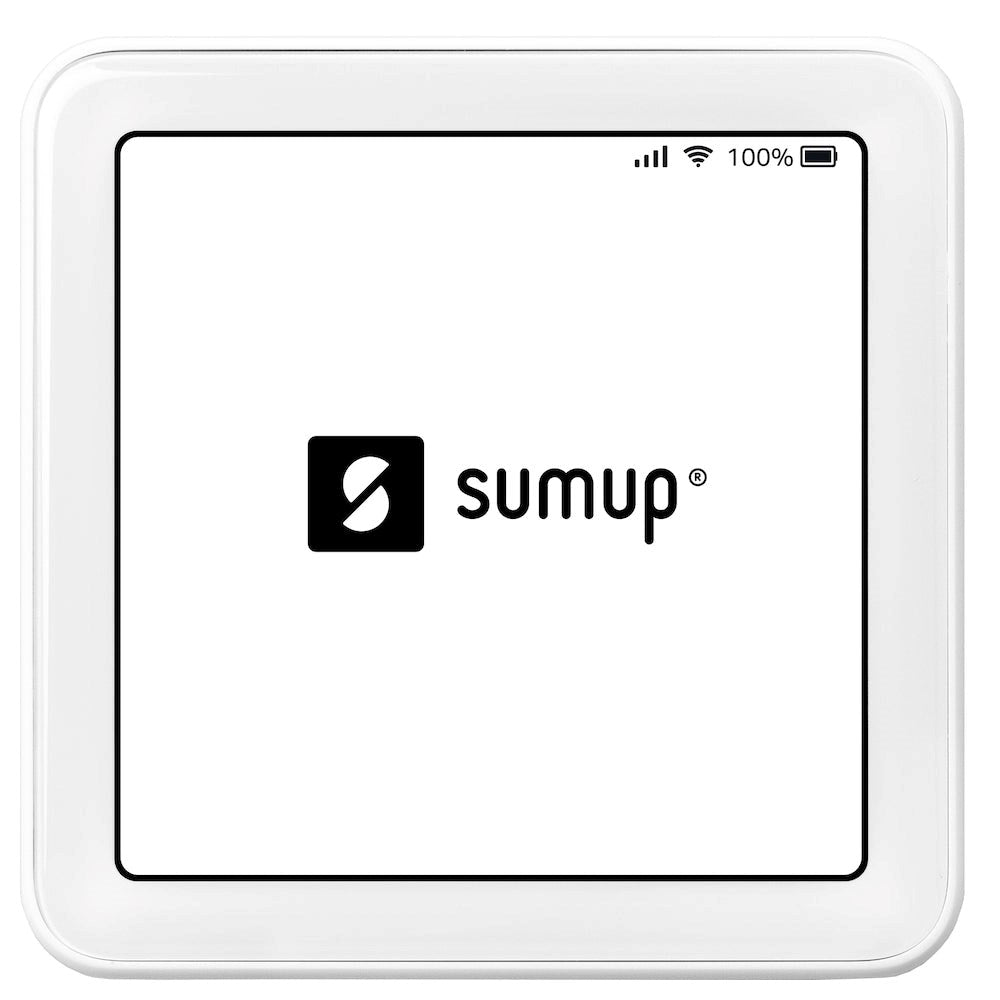 SumUp Solo Wireless Payment Terminal w. Charging Station and Touchscreen - White