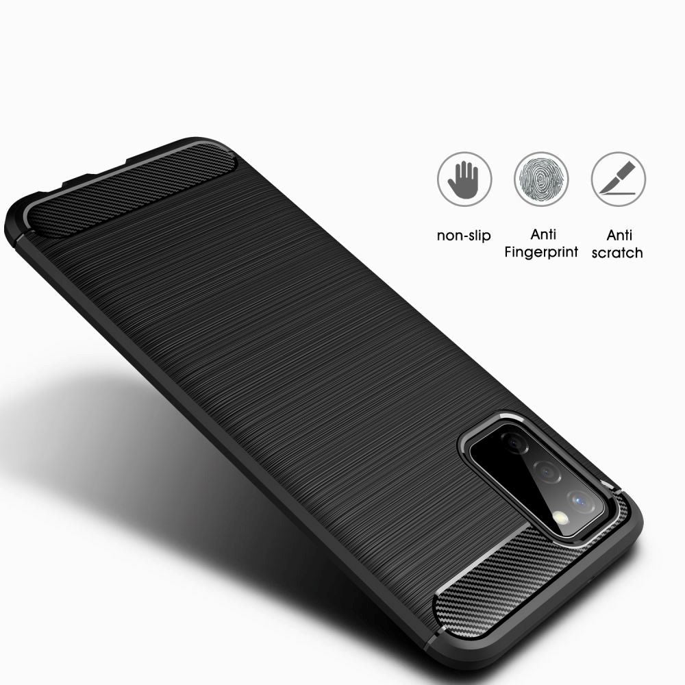 Samsung Galaxy A02s Tech-Protect Flexible Plastic Carbon Case - Black