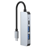 Tech-Protect V2-Hub - 4-in-1 Multi Adapter - Grey