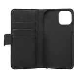 Essentials iPhone 11 Pro Genuine Leather Flip Cover with Card Holder - Black