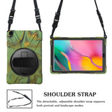 Samsung Galaxy Tab A 10.1" (2019) Tough Case w. Hand Holder & Shoulder Strap - Camouflage