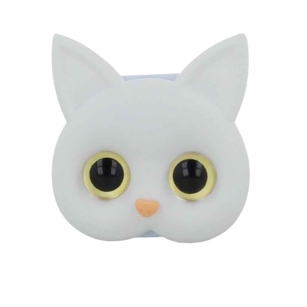 Pop Holder w. Mirror - Cat - White