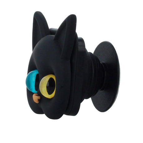 Pop Holder w. Mirror - Cat - Black