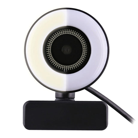 T'NB USB Webcam 1080p 30fps w. Ring Light & Microphone - Black