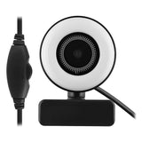 T'NB USB Webcam 1080p 30fps w. Ring Light & Microphone - Black