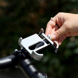 T'NB Mobile holder for Bicycle Handlebars (6 - 10.5 cm) - Silver