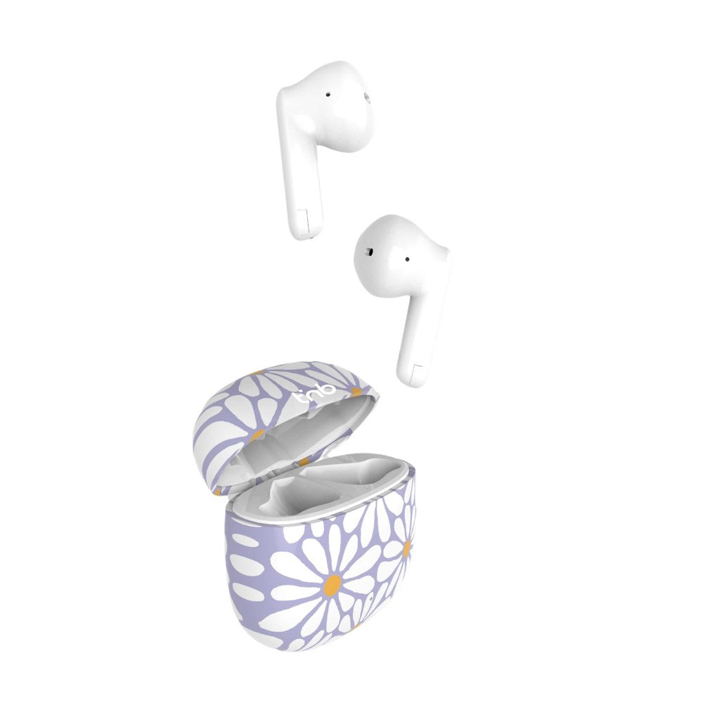 T'NB EXCLUSIV' Wireless In-Ear Headphones with Charging Case - Flower