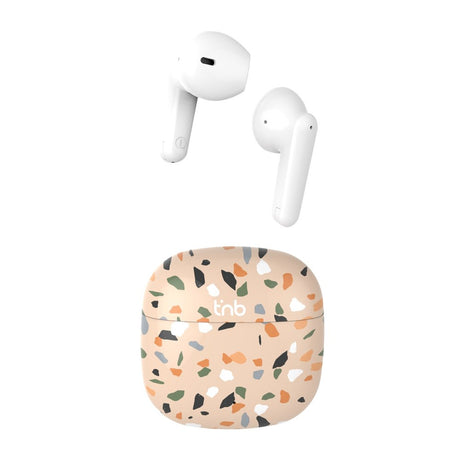 T'NB EXCLUSIV' Wireless In-Ear Headphones with Charging Case - Terrazzo