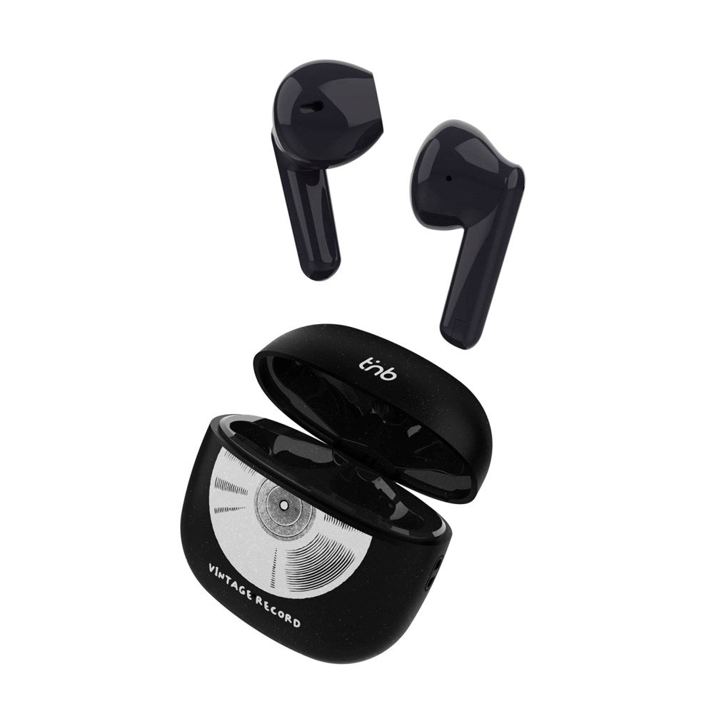 T'NB ORIGIN Wireless In-Ear Headphones with Charging Case - Vinyl Design
