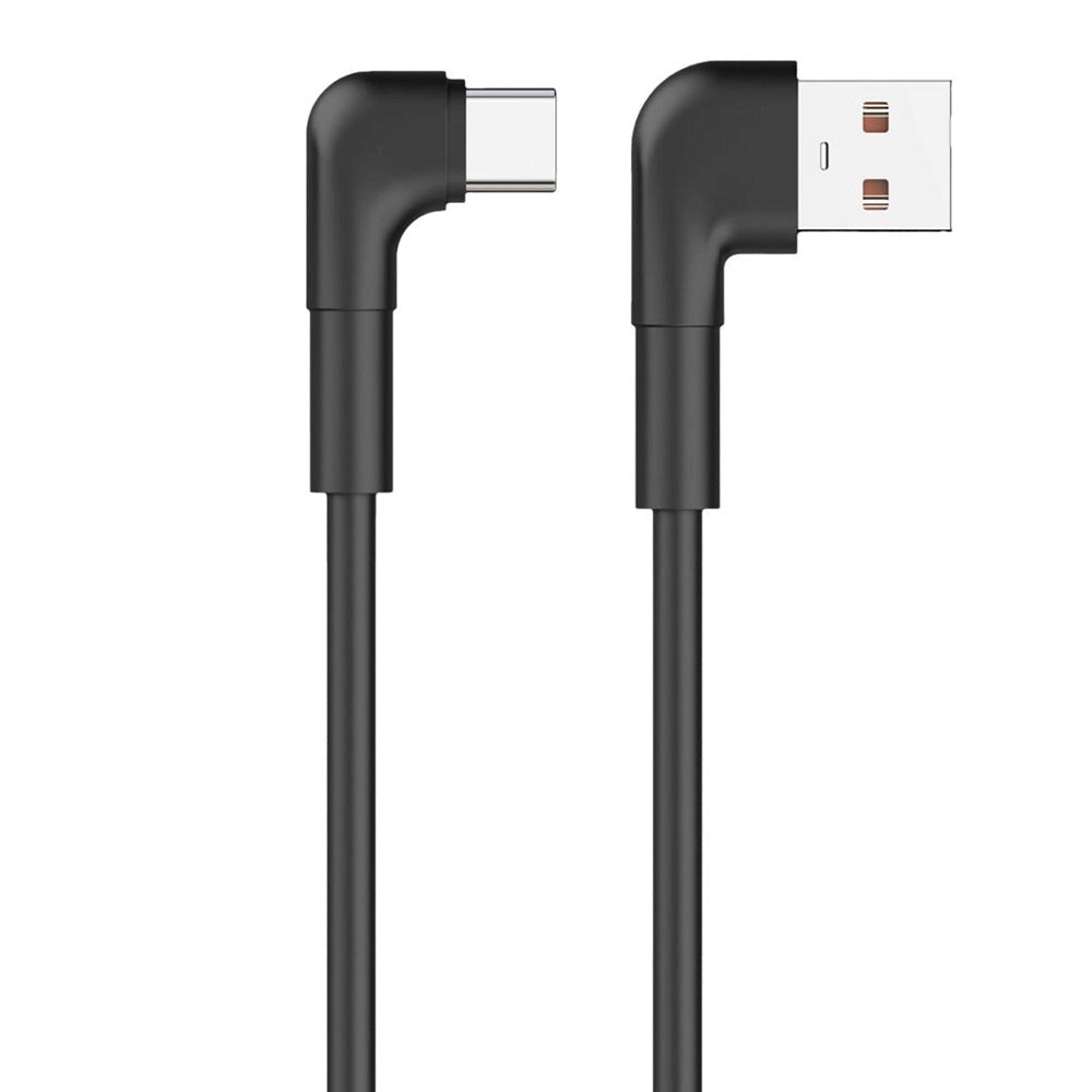 Maxlife USB-A to USB-C Angled Cable 15W - 1m - Black