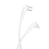 Maxlife USB-C to Lightning Angled Cable 27W - 1m - White