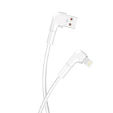 Maxlife USB-A to Lightning Angled Cable 12W - 1m - White