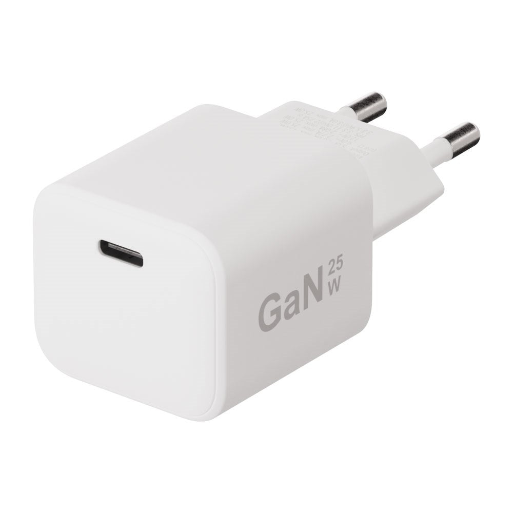 X2O 25W Wall Charger with 1x USB-C & 1x USB-C Cable - 1.2m - White