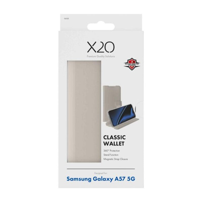 Samsung Galaxy A57 X2O Classic Wallet Flip Case - Beige