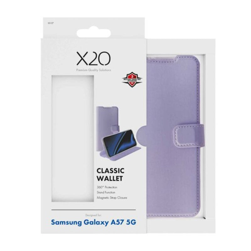 Samsung Galaxy A57 X2O Classic Wallet Flip Case - Purple