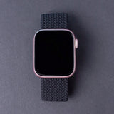 Apple Watch (42/44/SE/45/46/49mm) Elastic Fabric Smartwatch Strap - Size M - Black