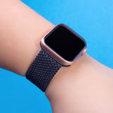 Apple Watch (38/40/SE/41/42mm) Elastic Fabric Smartwatch Strap - Size S - Black