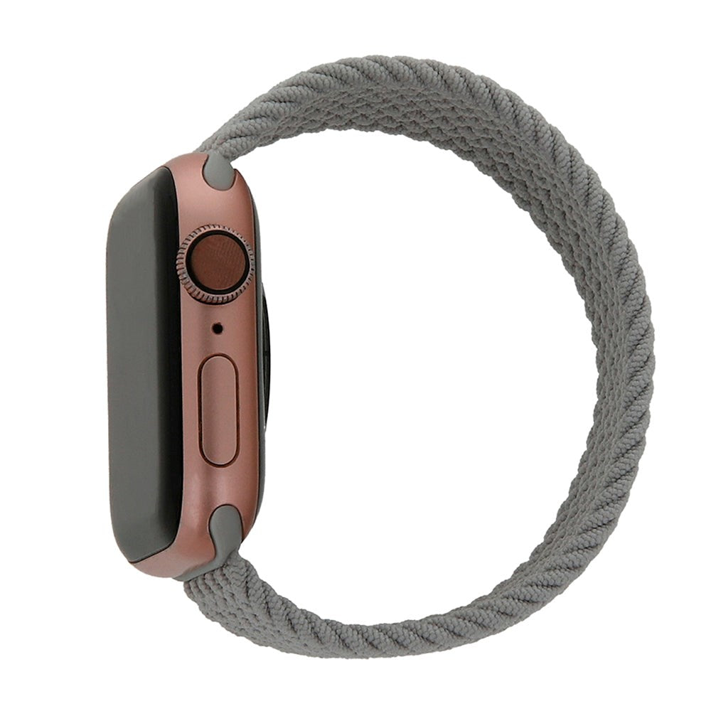 Apple Watch (42/44/SE/45/46/49mm) Elastic Fabric Smartwatch Strap - Size L - Grey